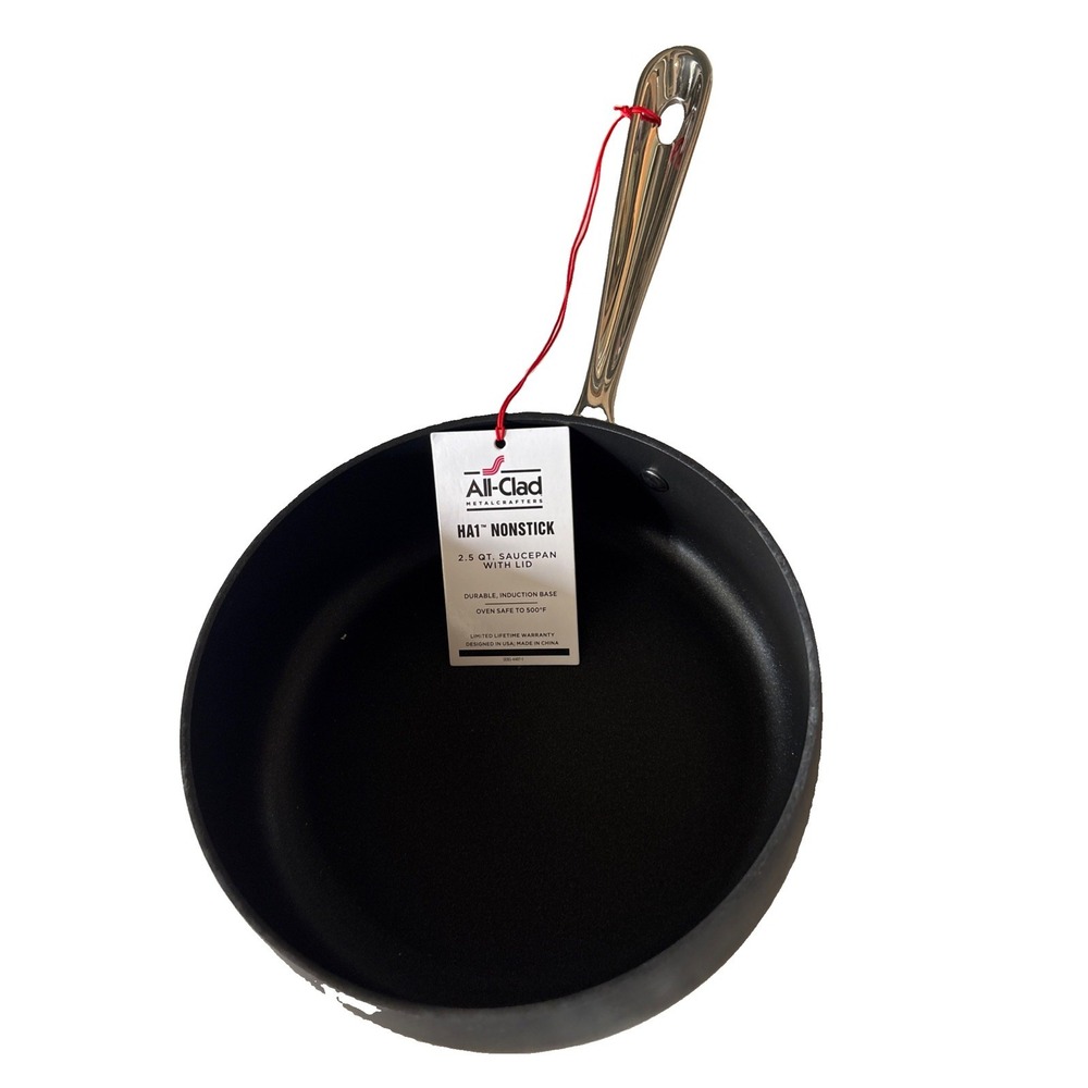 All-Clad HA1 Hard Anodized Nonstick Sauce Pan No Lid 2.5 Quart